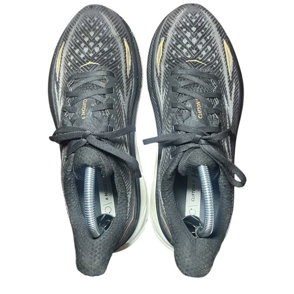 Hoka Clifton 9 Black/Orange Running Sneakers Women's Shoe Size 9B, 1127896 BCPPR - Picture 7 of 10